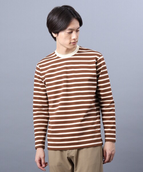 TAKEO KIKUCHI(タケオキクチ)の「◆ポンチ ボーダー カットソー(Tシャツ/カットソー・メンズ・ネイビー系2/ダークブラウン系2/ホワイト系3・02/03/04)」の12枚目の写真