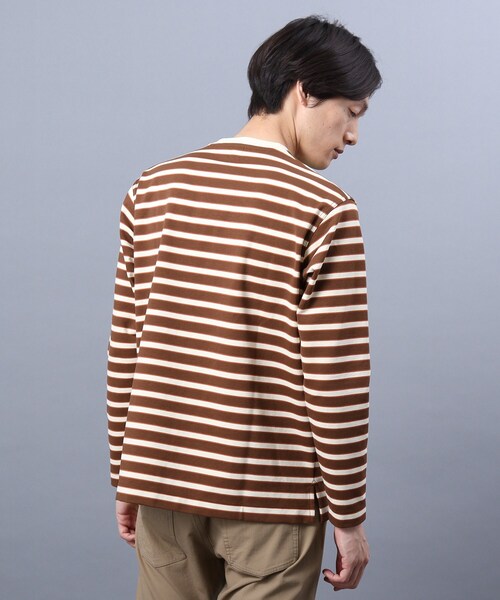 TAKEO KIKUCHI(タケオキクチ)の「◆ポンチ ボーダー カットソー(Tシャツ/カットソー・メンズ・ネイビー系2/ダークブラウン系2/ホワイト系3・02/03/04)」の14枚目の写真
