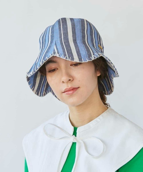 kaorinomori（カオリノモリ）の「カオリノモリ　コキュルハット（ハット・レディース・ホワイト/ネイビー・M/57.5cm）」の9枚目の写真