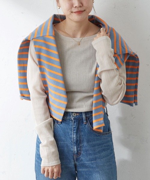 SHENERY（シーナリー）の「シアークレープブルーゼヘムロンTEE（Tシャツ/カットソー・レディース・ベージュ/オフホワイト・FREE）」の12枚目の写真