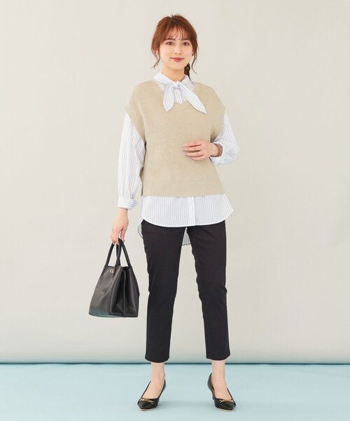 ANY SIS（エニィスィス）の「【前後着用可】スムースタッチ2WAYニット ベスト（ベスト・レディース・ベージュ系/ホワイト系・2）」の10枚目の写真