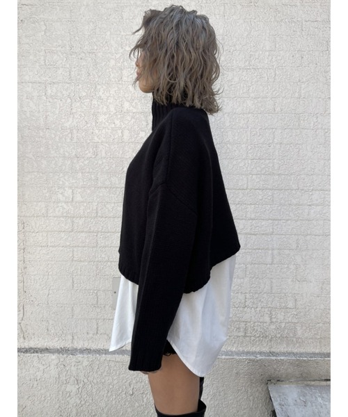 EGOIST（エゴイスト）の「天竺タートルニットトップス（ニット/セーター・レディース・ブラック/グリーン/アイボリー・FREE）」の15枚目の写真