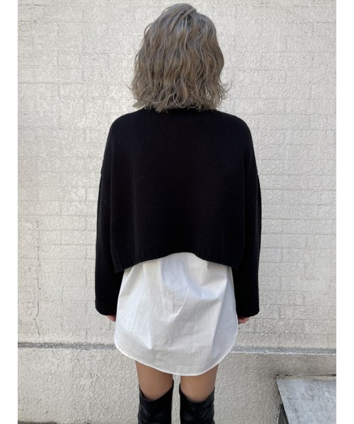 EGOIST（エゴイスト）の「天竺タートルニットトップス（ニット/セーター・レディース・ブラック/グリーン/アイボリー・FREE）」の16枚目の写真