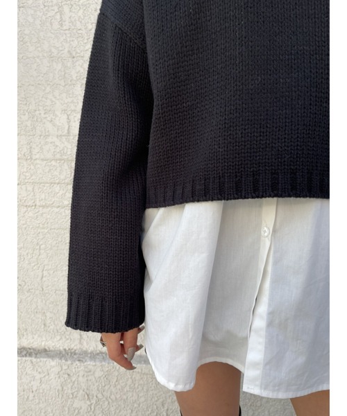 EGOIST（エゴイスト）の「天竺タートルニットトップス（ニット/セーター・レディース・ブラック/グリーン/アイボリー・FREE）」の19枚目の写真