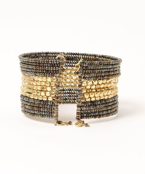 チャイハネ（チャイハネ）の「【チャイハネ】ルディービーズバングル（バングル/リストバンド・レディース・ホワイト/パープル/ターコイズブルー/オレンジ/ブロンズ・FREE）」の6枚目の写真