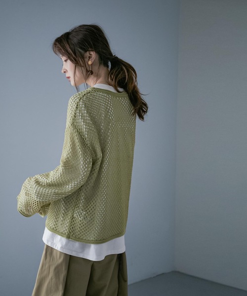 シースルーメッシュニット（ニット/セーター）｜Fashion Letter