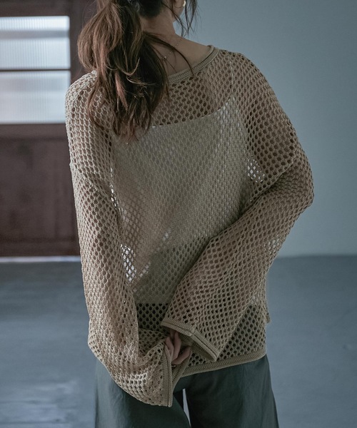 シースルーメッシュニット（ニット/セーター）｜Fashion Letter