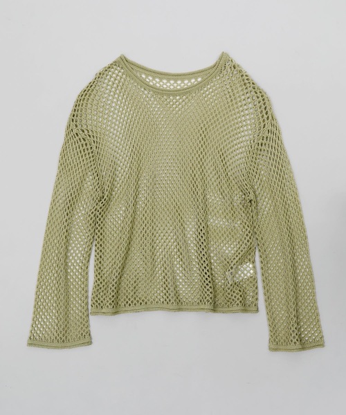 Fashion Letter(ファッションレター)の「シースルーメッシュニット(ニット/セーター・レディース・オフホワイト/ベージュ/ライトグリーン/ブラック・M)」の8枚目の写真
