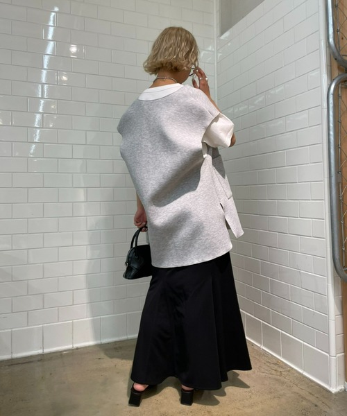 CIAOPANIC（チャオパニック）の「カットポンチジレ（ベスト・レディース・ライトグレー/ブラック/グリーン・FREE）」の11枚目の写真