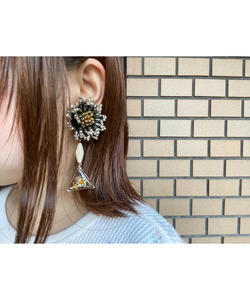 セール】【Couleur】フラワービーズピアス(MA)（ピアス（両耳用