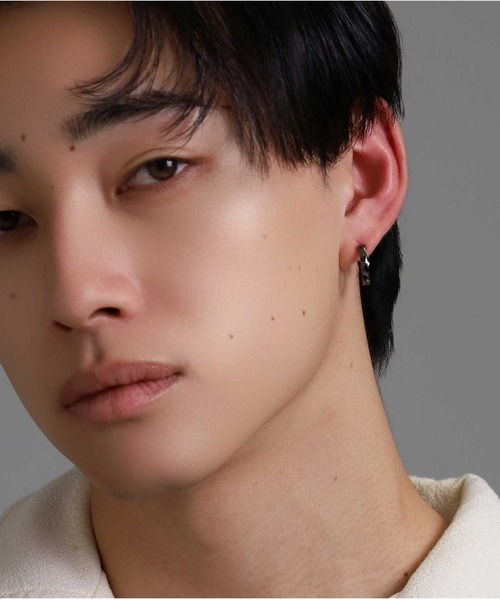 LION HEART（ライオンハート）の「LH for Gift シルバーイヤリング/ツイストテクスチャー/シルバー925（イヤリング・メンズ・シルバー/ブラック・ONE SIZE）」の21枚目の写真