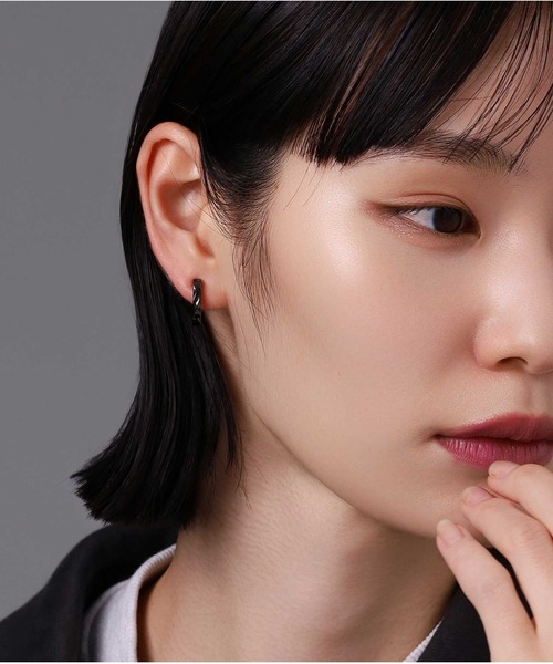 LION HEART（ライオンハート）の「LH for Gift シルバーイヤリング/ツイストテクスチャー/シルバー925（イヤリング・メンズ・シルバー/ブラック・ONE SIZE）」の17枚目の写真