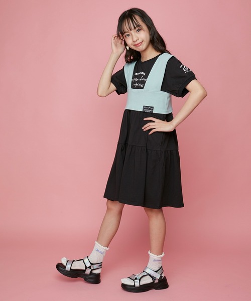 JENNI love（ジェニィラブ）の「ボーダーシースルークルーソックス（ソックス/靴下・キッズ・ブラック/オフホワイト/ラベンダー・19-21cm/22-24cm）」の4枚目の写真