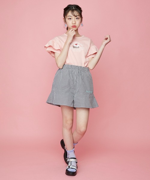 JENNI love（ジェニィラブ）の「ボーダーシースルークルーソックス（ソックス/靴下・キッズ・ブラック/オフホワイト/ラベンダー・19-21cm/22-24cm）」の9枚目の写真