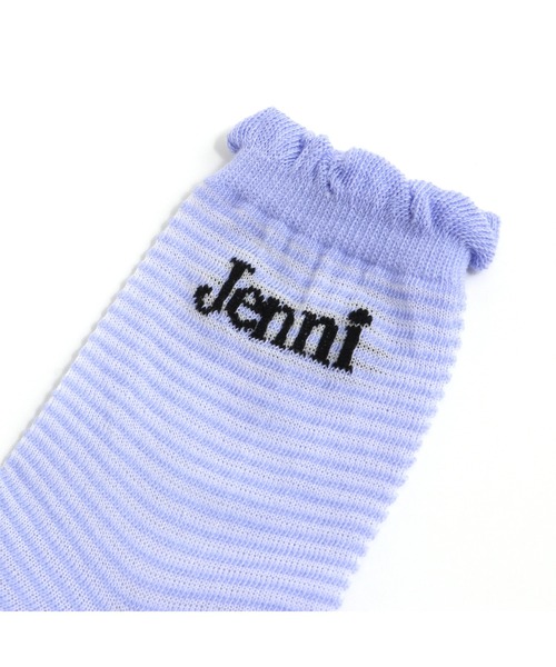 JENNI love（ジェニィラブ）の「ボーダーシースルークルーソックス（ソックス/靴下・キッズ・ブラック/オフホワイト/ラベンダー・19-21cm/22-24cm）」の8枚目の写真