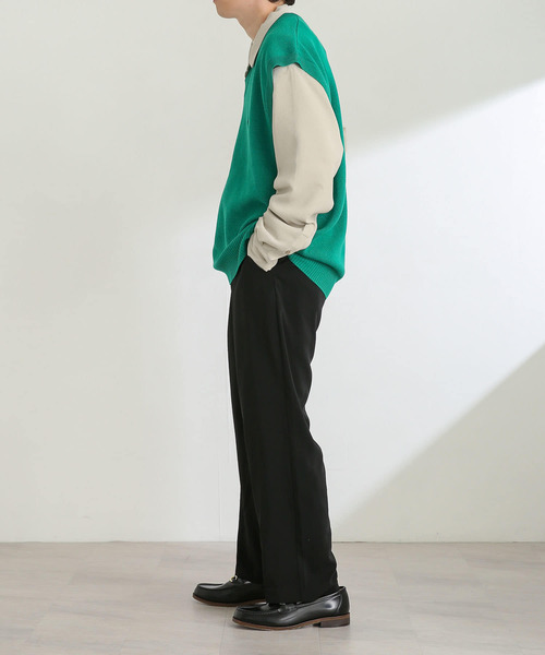 SENSE OF PLACE by URBAN RESEARCH(センスオブプレイスバイアーバンリサーチ)の「『別注』『ユニセックス』TeddyBear×SENSE OF PLACE テディベアVネックベスト(ニット/セーター・メンズ・ブラック/グリーン/ライトベージュ・LARGE/MEDIUM)」の10枚目の写真