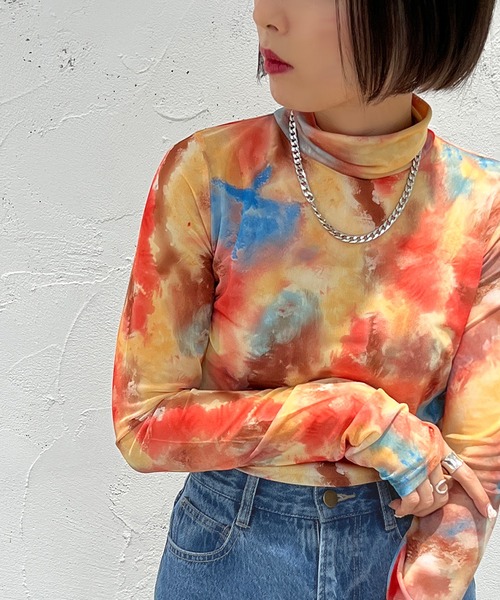 apres jour mignon（アプレジュールミニョン）の「柄カットインナー【ZOZOTOWN限定アイテム】（その他トップス・レディース・ブラック系その他/パープル系その他/グリーン系その他/ブラウン系その他・フリー/X-LARGE）」の2枚目の写真