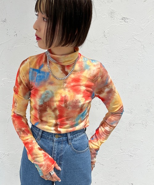 apres jour mignon（アプレジュールミニョン）の「柄カットインナー【ZOZOTOWN限定アイテム】（その他トップス・レディース・ブラック系その他/パープル系その他/グリーン系その他/ブラウン系その他・フリー/X-LARGE）」の13枚目の写真