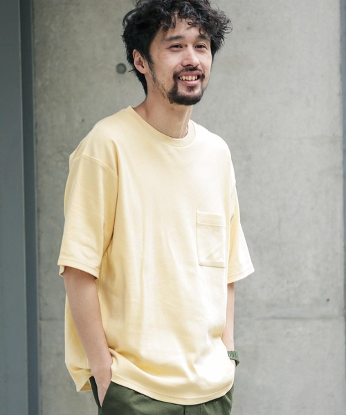 URBAN RESEARCH Sonny Label(アーバンリサーチサニーレーベル)の「コンパクトスムースTシャツ(Tシャツ/カットソー・メンズ・ホワイト/ブラック/イエロー/ブルー/グレー系その他・MEDIUM/LARGE)」の1枚目の写真