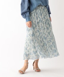 OPAQUE.CLIP | ドットプリントエアリージャガード マジョリカプリーツスカート(スカート)