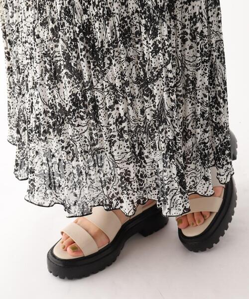 OPAQUE.CLIP（オペークドットクリップ）の「◆ドットプリントエアリージャカード マジョリカプリーツスカート（スカート・レディース・ブルー系5/ブラック系・38/40）」の7枚目の写真