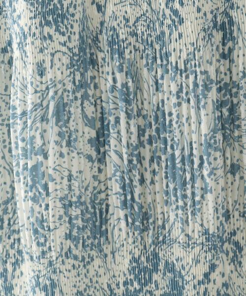 OPAQUE.CLIP（オペークドットクリップ）の「◆ドットプリントエアリージャカード マジョリカプリーツスカート（スカート・レディース・ブルー系5/ブラック系・38/40）」の9枚目の写真