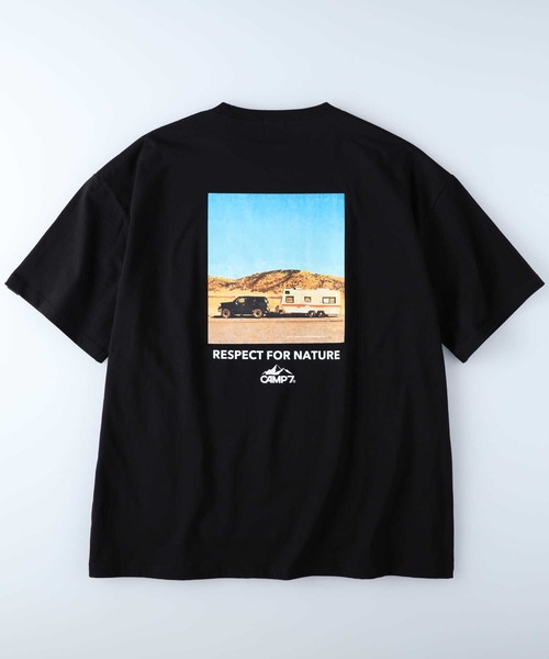 CAMP7(キャンプセブン)の「【CAMP7】バックプリントTシャツ(Tシャツ/カットソー・メンズ・グリーン/ホワイト/ブラック・XL/L/M/S)」の16枚目の写真
