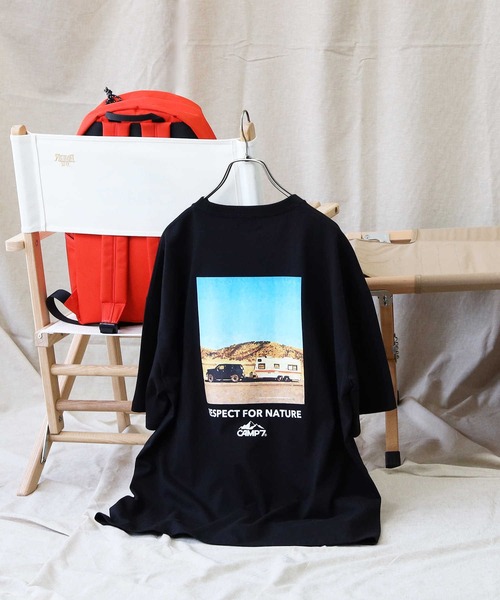 CAMP7(キャンプセブン)の「【CAMP7】バックプリントTシャツ(Tシャツ/カットソー・メンズ・グリーン/ホワイト/ブラック・XL/L/M/S)」の15枚目の写真