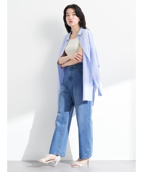 earth music&ecology（アースミュージックアンドエコロジー）の「リサイクルポリエステルブレンド2wayタンクトップ（タンクトップ・レディース・ブラック/カーキ/アイボリー/グレイッシュベージュ・S/M）」の11枚目の写真