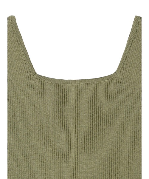 earth music&ecology（アースミュージックアンドエコロジー）の「リサイクルポリエステルブレンド2wayタンクトップ（タンクトップ・レディース・ブラック/カーキ/アイボリー/グレイッシュベージュ・S/M）」の18枚目の写真