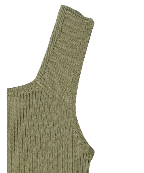 earth music&ecology（アースミュージックアンドエコロジー）の「リサイクルポリエステルブレンド2wayタンクトップ（タンクトップ・レディース・ブラック/カーキ/アイボリー/グレイッシュベージュ・S/M）」の19枚目の写真