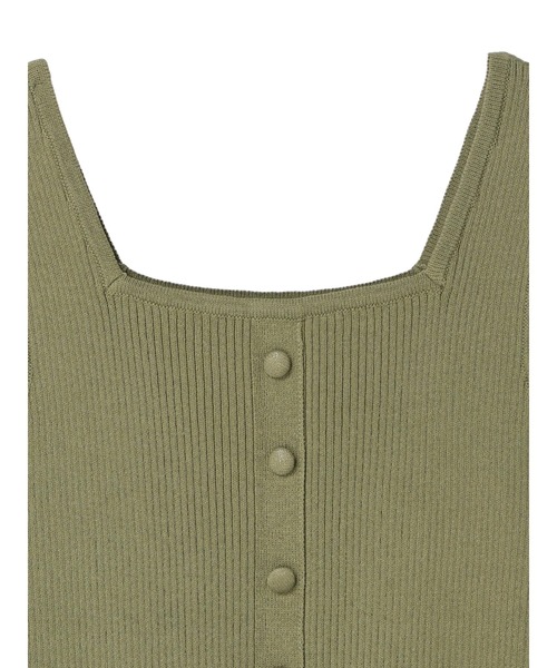 earth music&ecology（アースミュージックアンドエコロジー）の「リサイクルポリエステルブレンド2wayタンクトップ（タンクトップ・レディース・ブラック/カーキ/アイボリー/グレイッシュベージュ・S/M）」の22枚目の写真