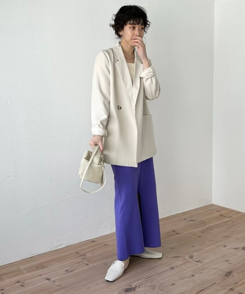 wee9s（ウィークス）の「middle tailored jacket / ミドル丈テーラードジャケット（テーラードジャケット・レディース・ブラック/グリーン/アイボリー・FREE）」の14枚目の写真