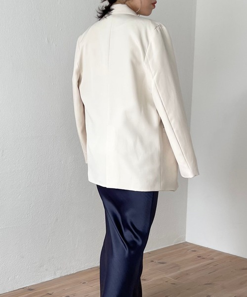 wee9s（ウィークス）の「middle tailored jacket / ミドル丈テーラードジャケット（テーラードジャケット・レディース・ブラック/グリーン/アイボリー・FREE）」の21枚目の写真