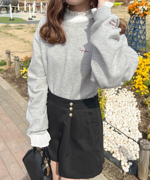 apres jour(アプレジュール)の「刺繍デザインショート丈スウェット【ZOZOTOWN限定アイテム】(スウェット・レディース・杢グレー/オフホワイト/ライトピンク・フリー/X-LARGE)」の15枚目の写真