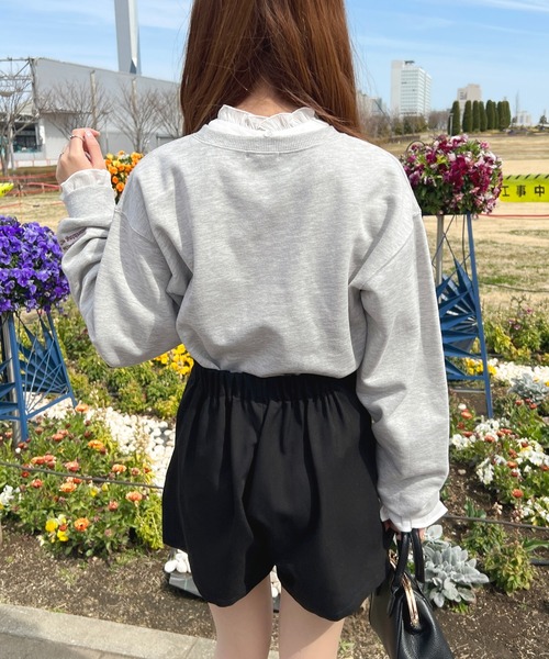 apres jour(アプレジュール)の「刺繍デザインショート丈スウェット【ZOZOTOWN限定アイテム】(スウェット・レディース・杢グレー/オフホワイト/ライトピンク・フリー/X-LARGE)」の17枚目の写真