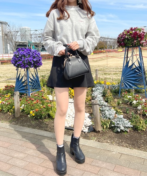 apres jour(アプレジュール)の「刺繍デザインショート丈スウェット【ZOZOTOWN限定アイテム】(スウェット・レディース・杢グレー/オフホワイト/ライトピンク・フリー/X-LARGE)」の19枚目の写真