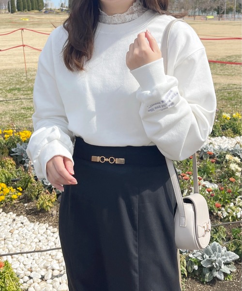 apres jour(アプレジュール)の「刺繍デザインショート丈スウェット【ZOZOTOWN限定アイテム】(スウェット・レディース・杢グレー/オフホワイト/ライトピンク・フリー/X-LARGE)」の7枚目の写真