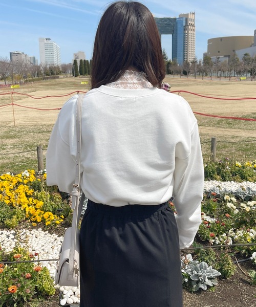 apres jour(アプレジュール)の「刺繍デザインショート丈スウェット【ZOZOTOWN限定アイテム】(スウェット・レディース・杢グレー/オフホワイト/ライトピンク・フリー/X-LARGE)」の10枚目の写真