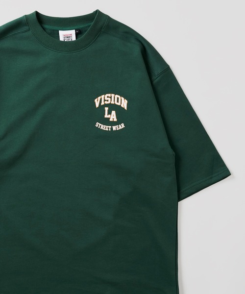 VISION STREET WEAR(ヴィジョンストリートウェア)の「【VISION STREET WEAR】ベースボールロゴ裏毛クルーネックTシャツ(Tシャツ/カットソー・メンズ・グリーン/チャコールグレー/キナリ/ネイビー・LARGE/MEDIUM/X-LARGE)」の4枚目の写真