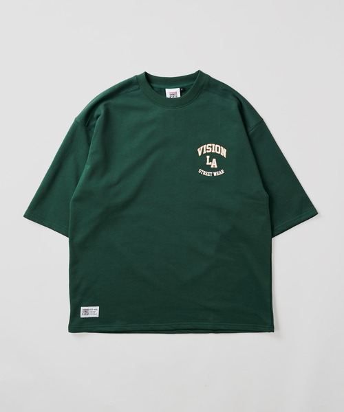 VISION STREET WEAR(ヴィジョンストリートウェア)の「【VISION STREET WEAR】ベースボールロゴ裏毛クルーネックTシャツ(Tシャツ/カットソー・メンズ・グリーン/チャコールグレー/キナリ/ネイビー・LARGE/MEDIUM/X-LARGE)」の11枚目の写真