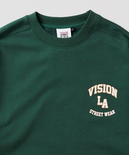 VISION STREET WEAR(ヴィジョンストリートウェア)の「【VISION STREET WEAR】ベースボールロゴ裏毛クルーネックTシャツ(Tシャツ/カットソー・メンズ・グリーン/チャコールグレー/キナリ/ネイビー・LARGE/MEDIUM/X-LARGE)」の7枚目の写真