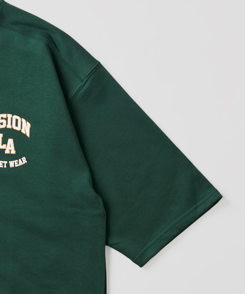 VISION STREET WEAR(ヴィジョンストリートウェア)の「【VISION STREET WEAR】ベースボールロゴ裏毛クルーネックTシャツ(Tシャツ/カットソー・メンズ・グリーン/チャコールグレー/キナリ/ネイビー・LARGE/MEDIUM/X-LARGE)」の6枚目の写真