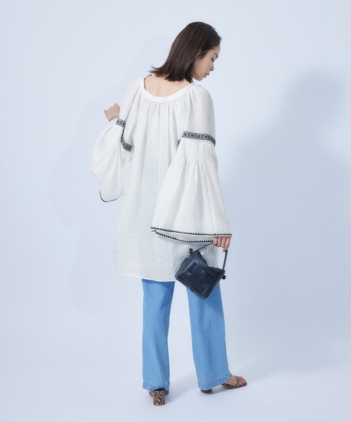 ROPE'(ロペ)の「2WAYイントレチャートミニバッグ(ハンドバッグ・レディース・ブラック/サックスブルー/ホワイト・FREE)」の8枚目の写真