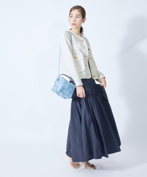 ROPE'(ロペ)の「2WAYイントレチャートミニバッグ(ハンドバッグ・レディース・ブラック/サックスブルー/ホワイト・FREE)」の9枚目の写真