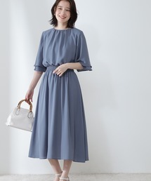 N.（N. Natural Beauty Basic） | ◆ウエストシャーリングフレアワンピース(ワンピース)