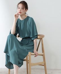 N.（N. Natural Beauty Basic） | ◆ウエストシャーリングフレアワンピース(ワンピース)