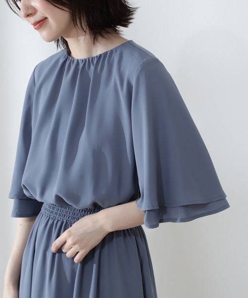 N.（N. Natural Beauty Basic）（エヌエヌナチュラルビューティーベーシック）の「◆ウエストシャーリングフレアワンピース（ワンピース・レディース・ブラック/ブルー/グリーン/モカ・MEDIUM）」の17枚目の写真