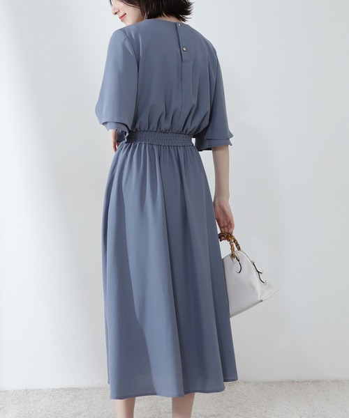 N.（N. Natural Beauty Basic）（エヌエヌナチュラルビューティーベーシック）の「◆ウエストシャーリングフレアワンピース（ワンピース・レディース・ブラック/ブルー/グリーン/モカ・MEDIUM）」の16枚目の写真