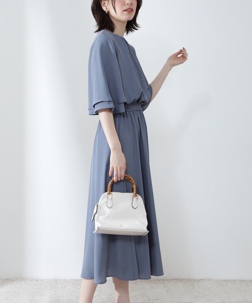 N.（N. Natural Beauty Basic）（エヌエヌナチュラルビューティーベーシック）の「◆ウエストシャーリングフレアワンピース（ワンピース・レディース・ブラック/ブルー/グリーン/モカ・MEDIUM）」の15枚目の写真